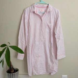 Victoria's secret pink striped sleep shirt